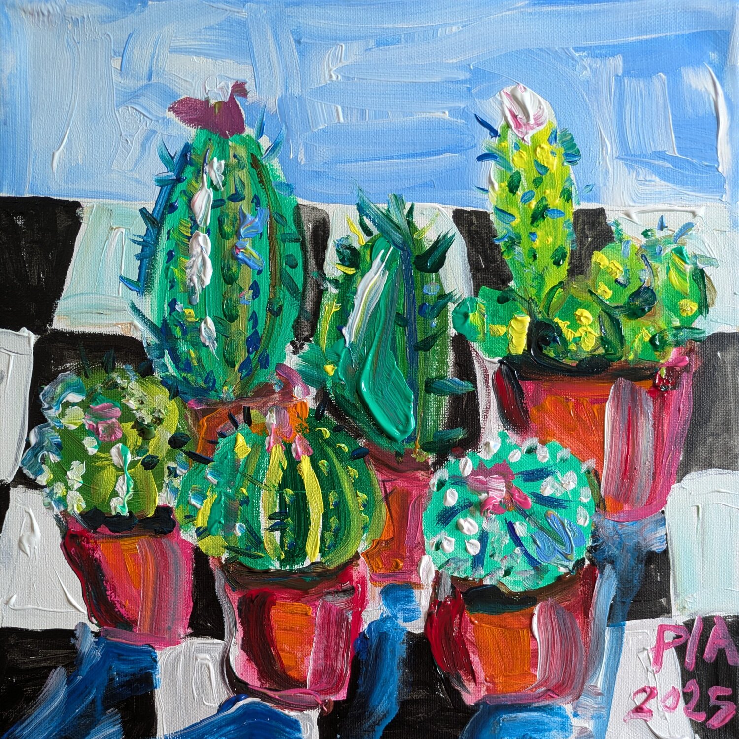 Not As Easy As It Looks Pia Grambart Original painting for sale