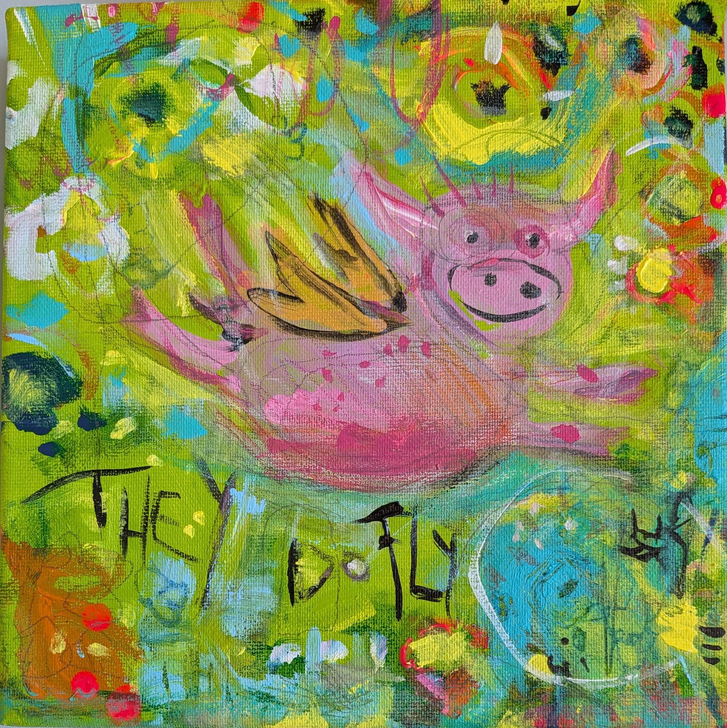 They Do Fly Pia Grambart Original painting for sale