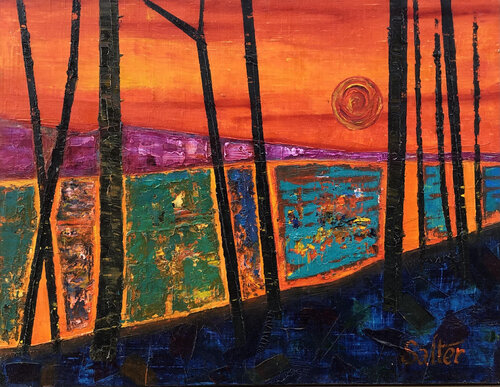 "Saint-Ferréol, Hot summers day" by Rodney Salter, Painting for Sale on Select