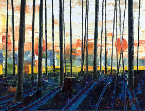 "Saint-Ferréol, Evening" by Rodney Salter, Painting for Sale on Select
