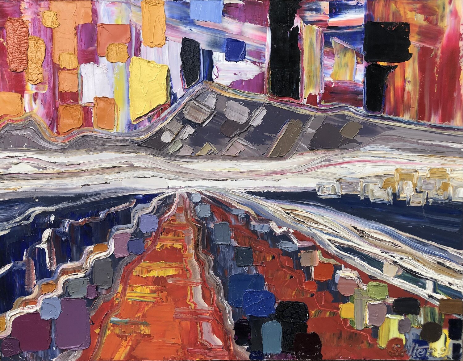 Le Bessillon Rodney Salter Original painting for sale