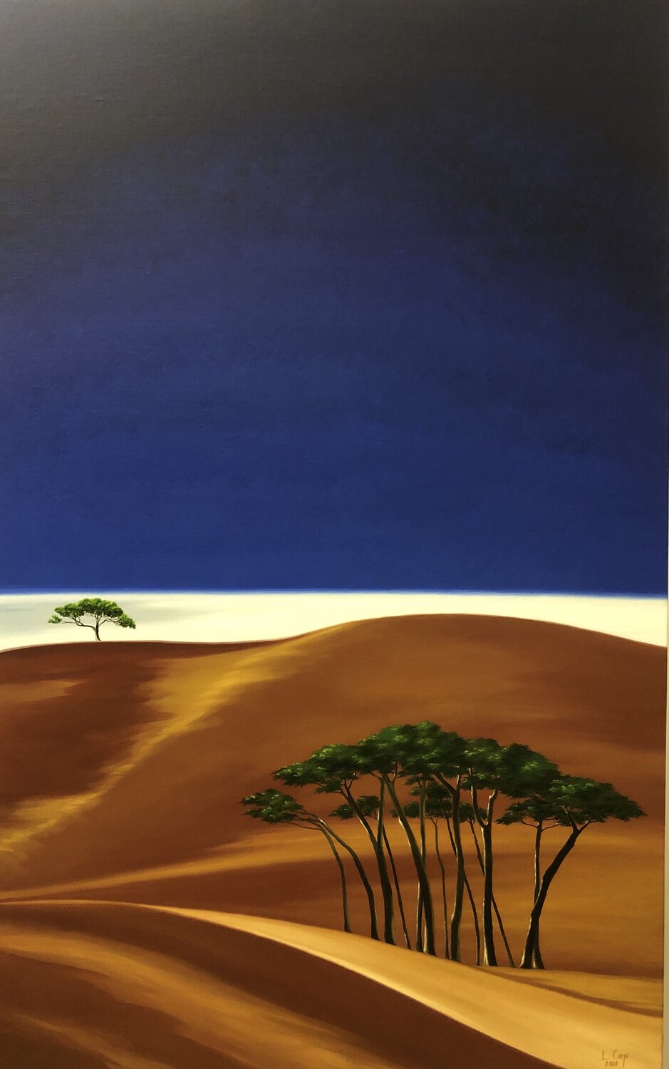 LOIN D'EUX   ( Far Away ) LEONORA CARPI Original painting for sale