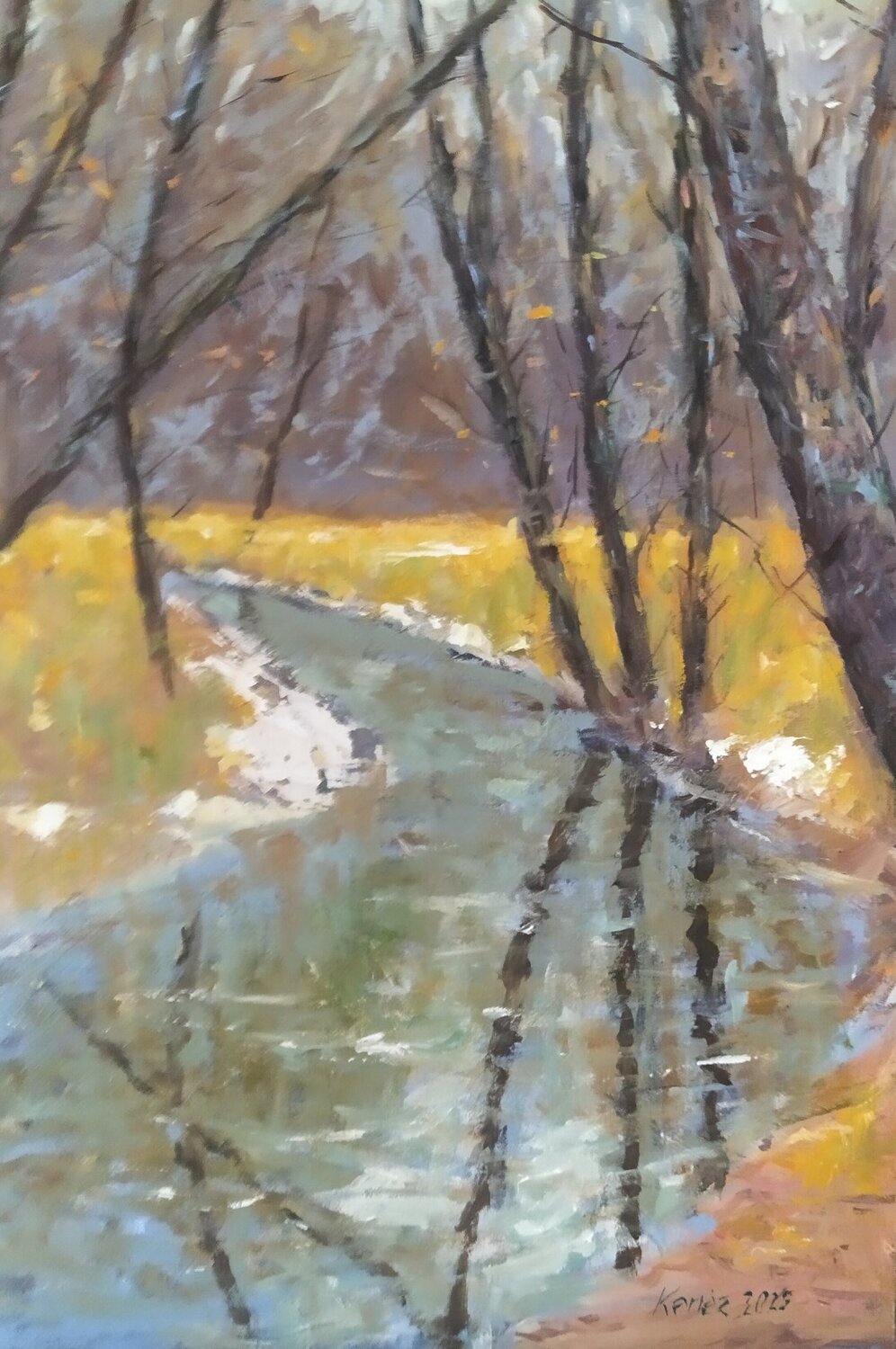 End of Winter István Kenéz Original painting for sale