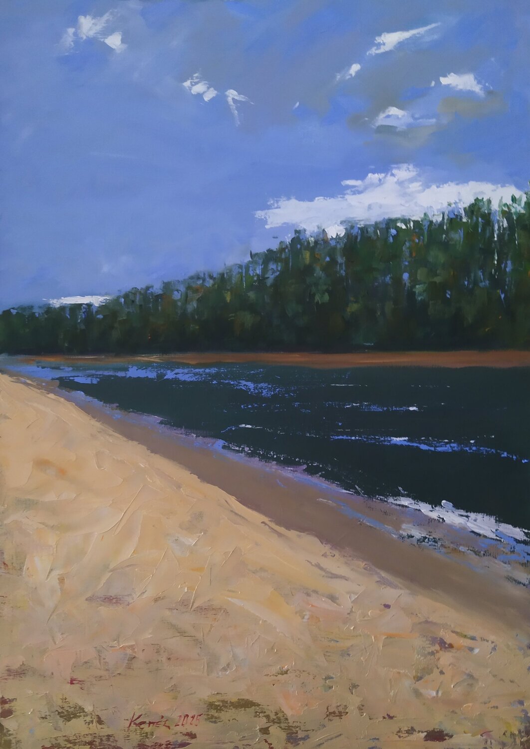 Windy day István Kenéz Original painting for sale