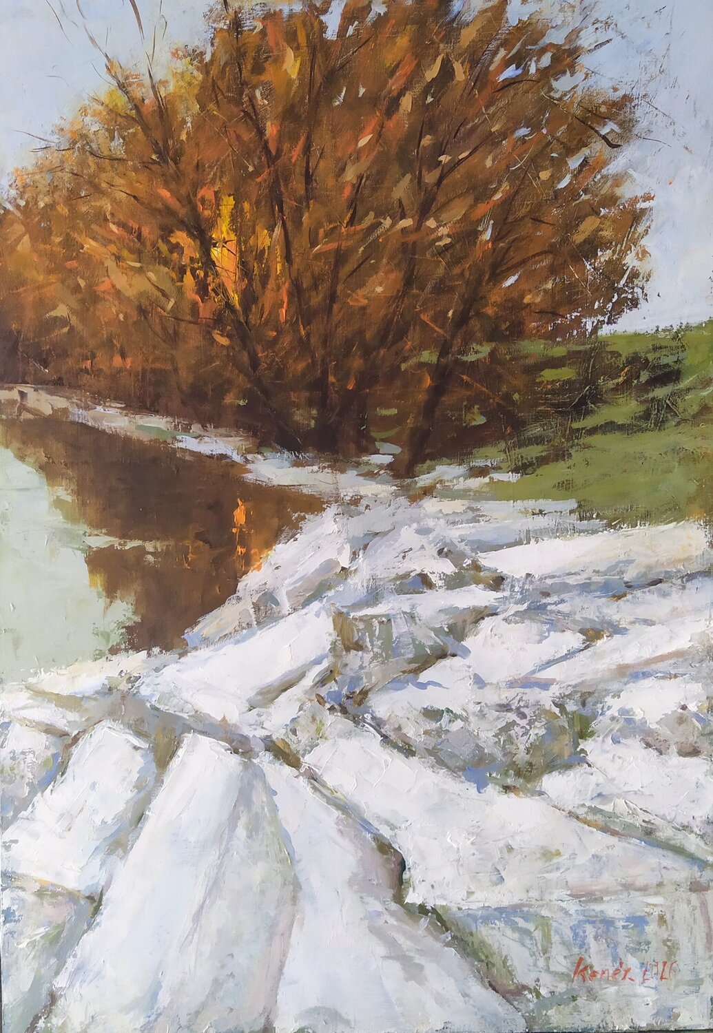 Ice-pack István Kenéz Original painting for sale