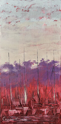 Quiet harbor by Kateryna Husieva, Painting for Sale on Select