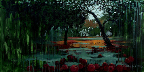 Beneath the Tree by Kateryna Husieva, Painting for Sale on Select