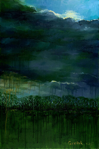 Stormy sky by Kateryna Husieva, Painting for Sale on Select