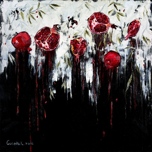 Pomegranate story by Kateryna Husieva, Painting for Sale on Select