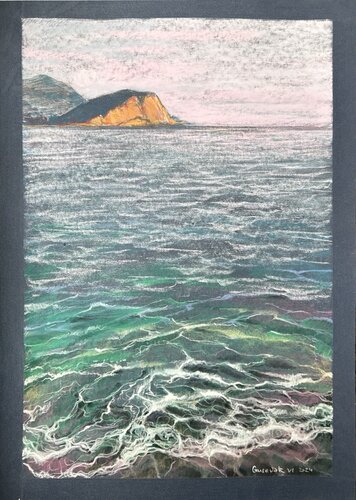 Light on the Cliff by Kateryna Husieva, Drawing for Sale on Select