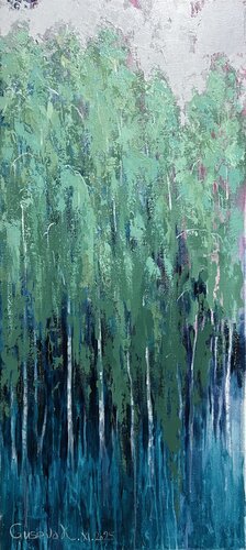 Whispering Trees by Kateryna Husieva, Painting for Sale on Select