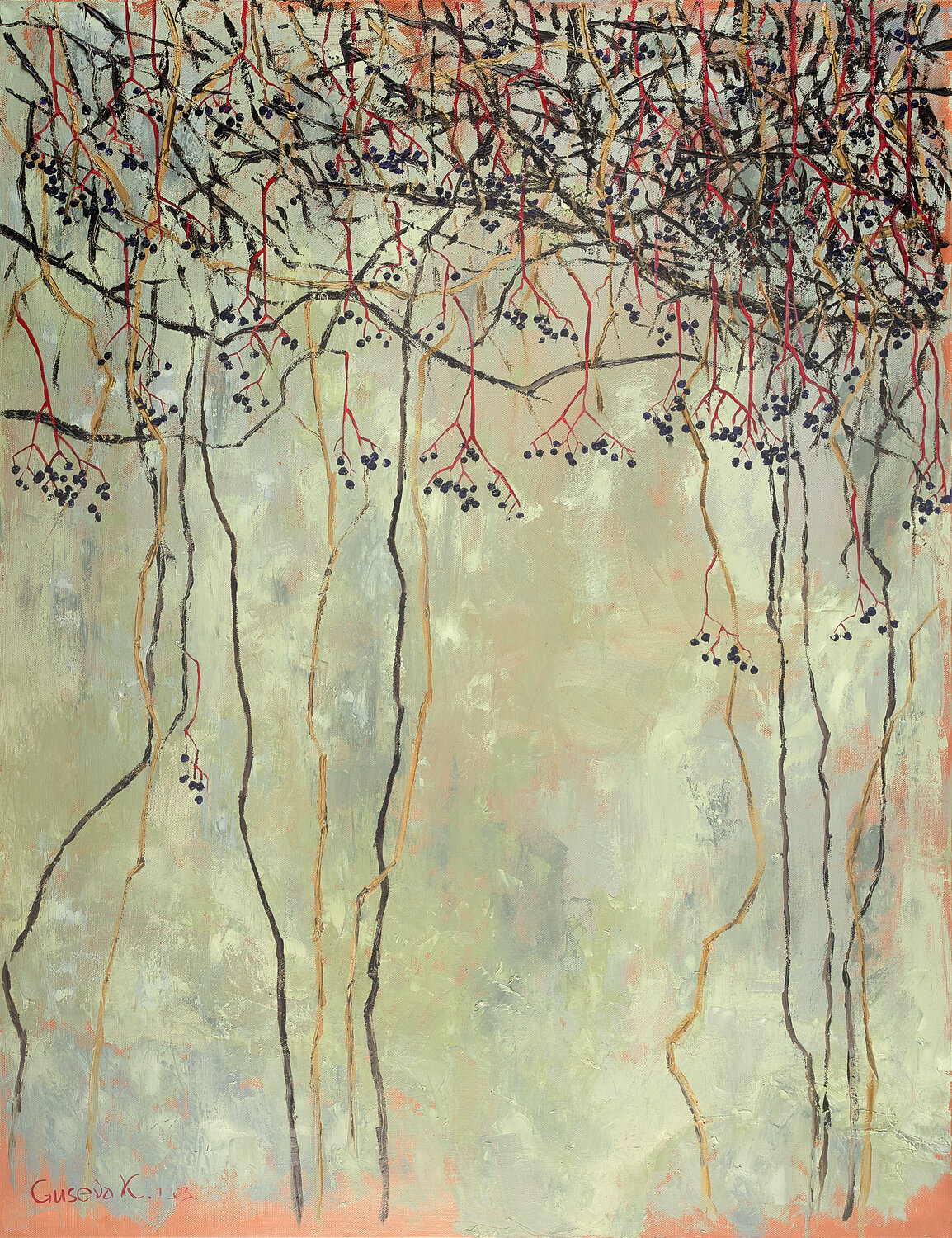 Wild grapes Kateryna Husieva Original painting for sale