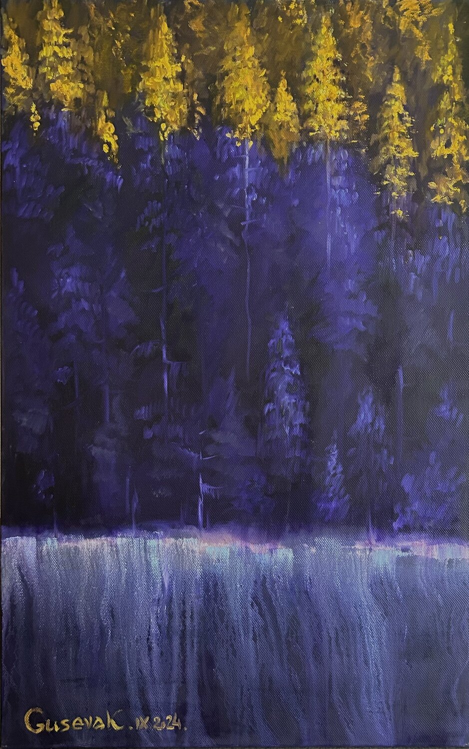 Glow of the Treetops Kateryna Husieva Original painting for sale