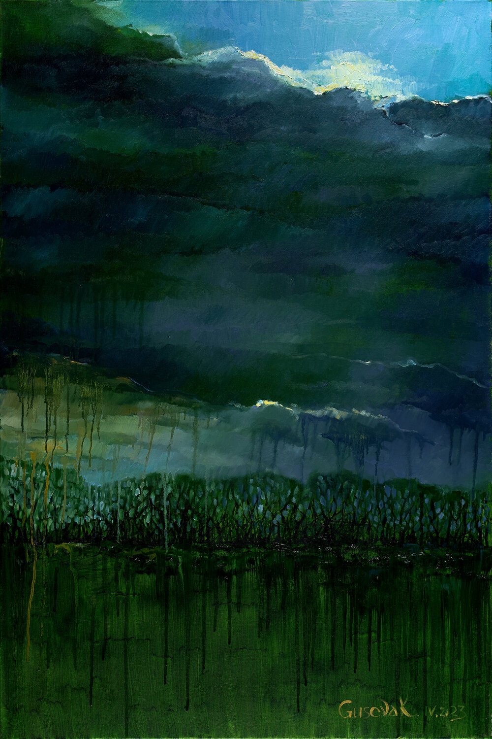 Stormy sky Kateryna Husieva Original painting for sale