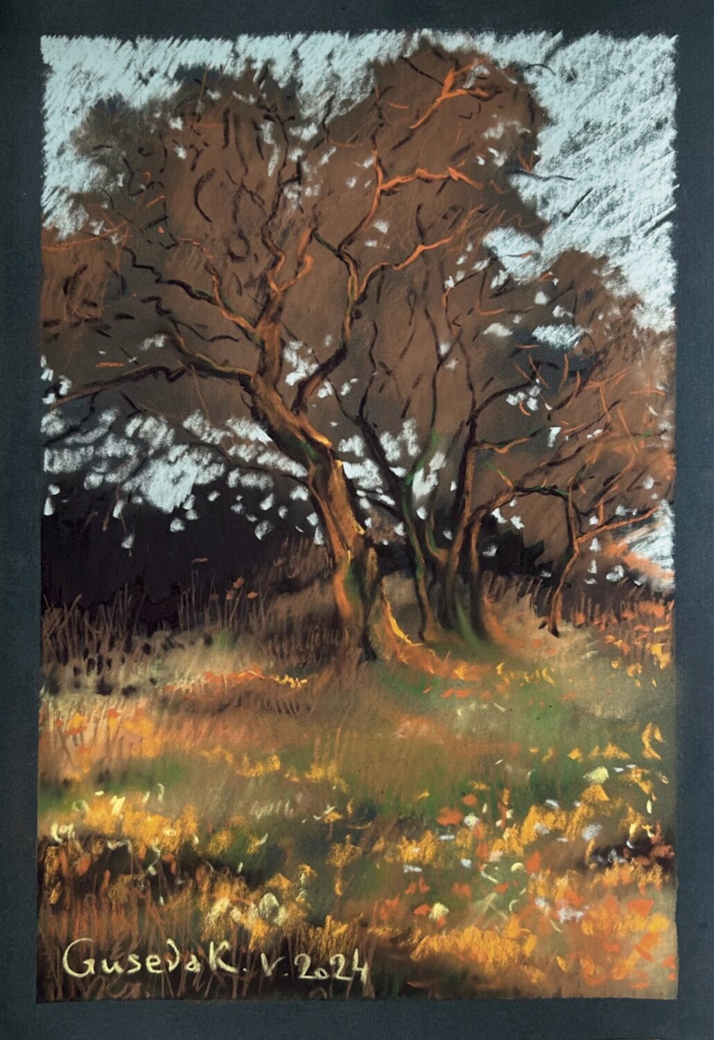 Bending Tree Kateryna Husieva Drawing for sale
