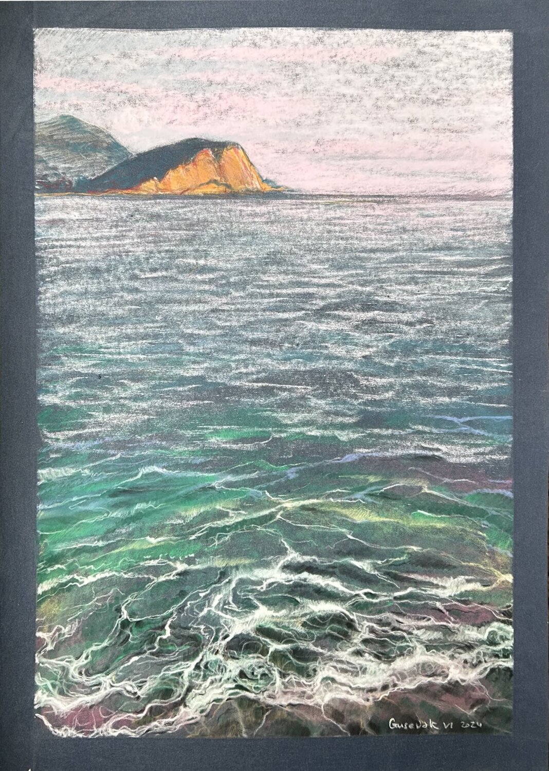 Light on the Cliff Kateryna Husieva Drawing for sale