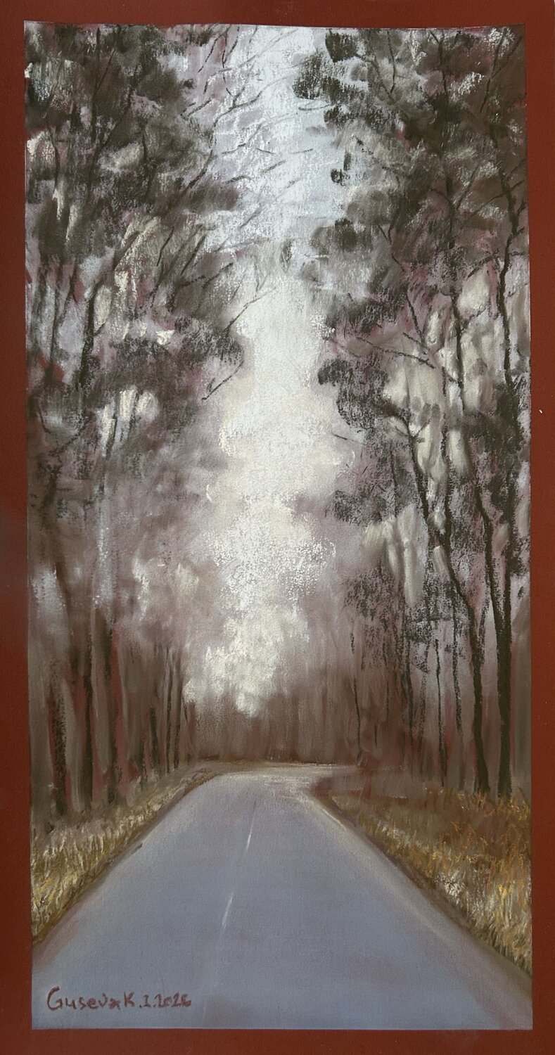 A road Kateryna Husieva Drawing for sale