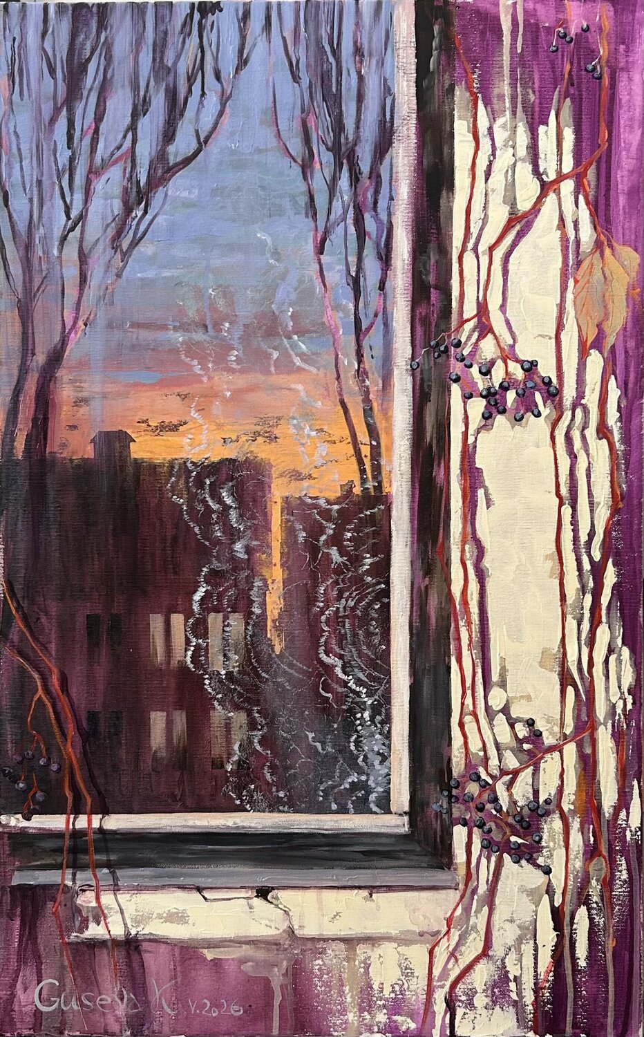 Twilight Window Kateryna Husieva Original painting for sale