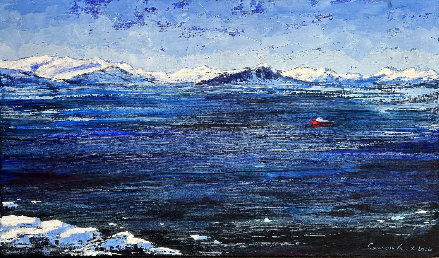 Cold waters Kateryna Husieva Originalgemälde zu verkaufen