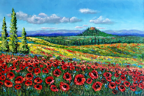 A Memory of Tuscan Countryside by vidyut Singhal, Painting for Sale on Select