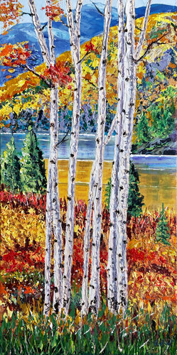 Whispers of Fall by vidyut Singhal, Painting for Sale on Select