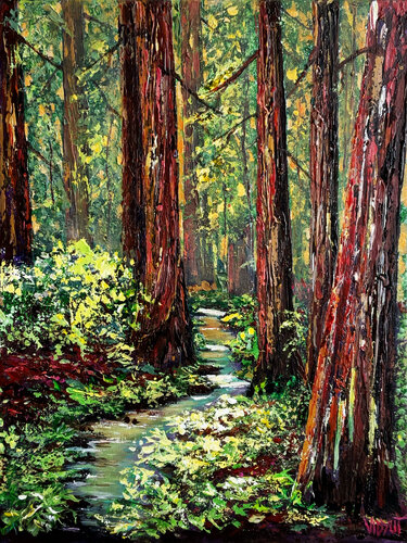 Spirit of the Redwoods by vidyut Singhal, Painting for Sale on Select