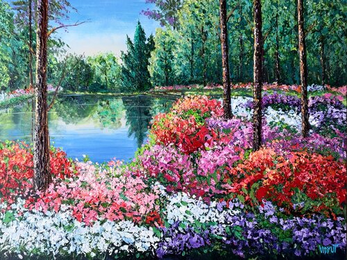 Enchanted Garden by vidyut Singhal, Painting for Sale on Select