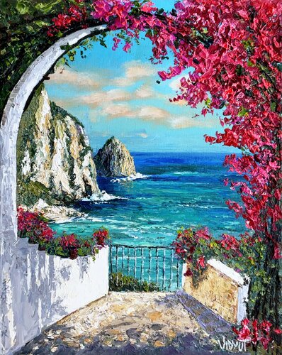 Whispers of Capri by vidyut Singhal, Painting for Sale on Select