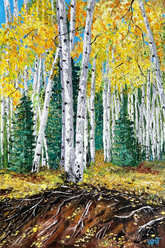 Roots and Leaves by vidyut Singhal, Painting for Sale on Select
