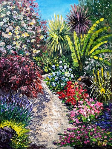 My Blooming Sanctuary by vidyut Singhal, Painting for Sale on Select