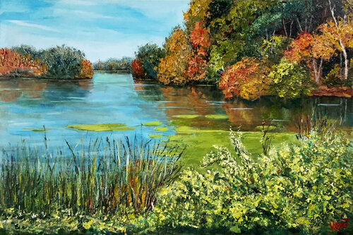 Vibrant Shores by vidyut Singhal, Painting for Sale on Select