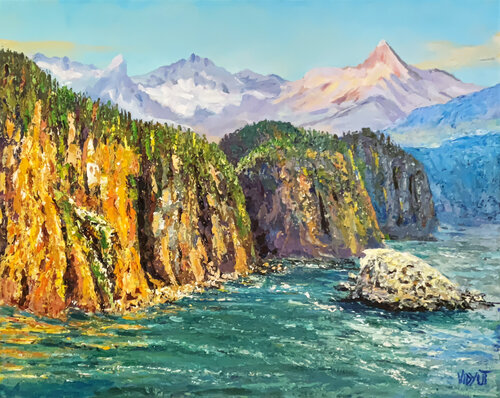 The Living Cliffs of Kenai (Alaska) by vidyut Singhal, Painting for Sale on Select