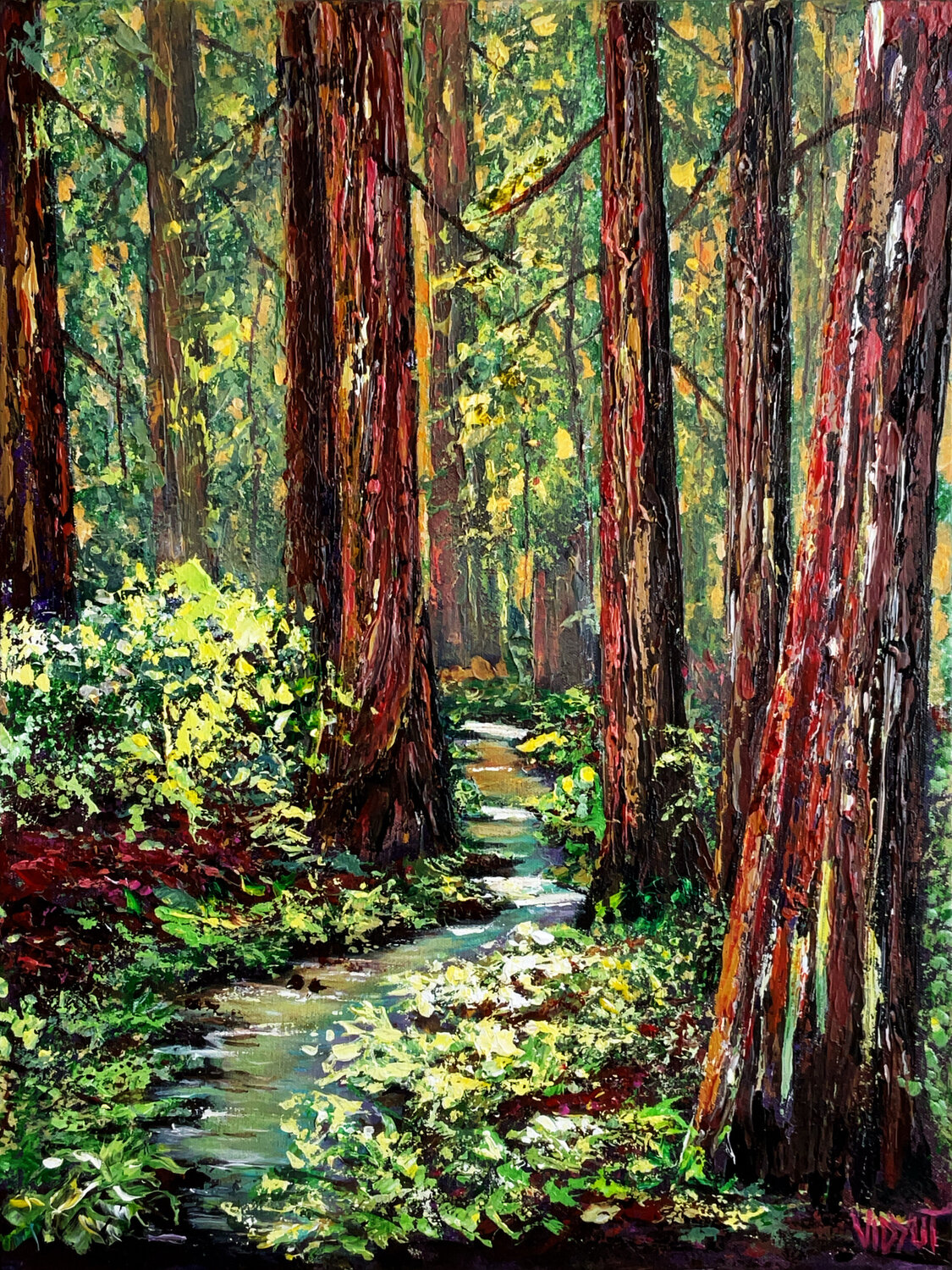 Spirit of the Redwoods vidyut Singhal Original painting for sale