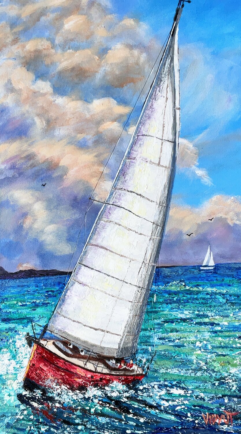 Against the Breeze vidyut Singhal Original painting for sale