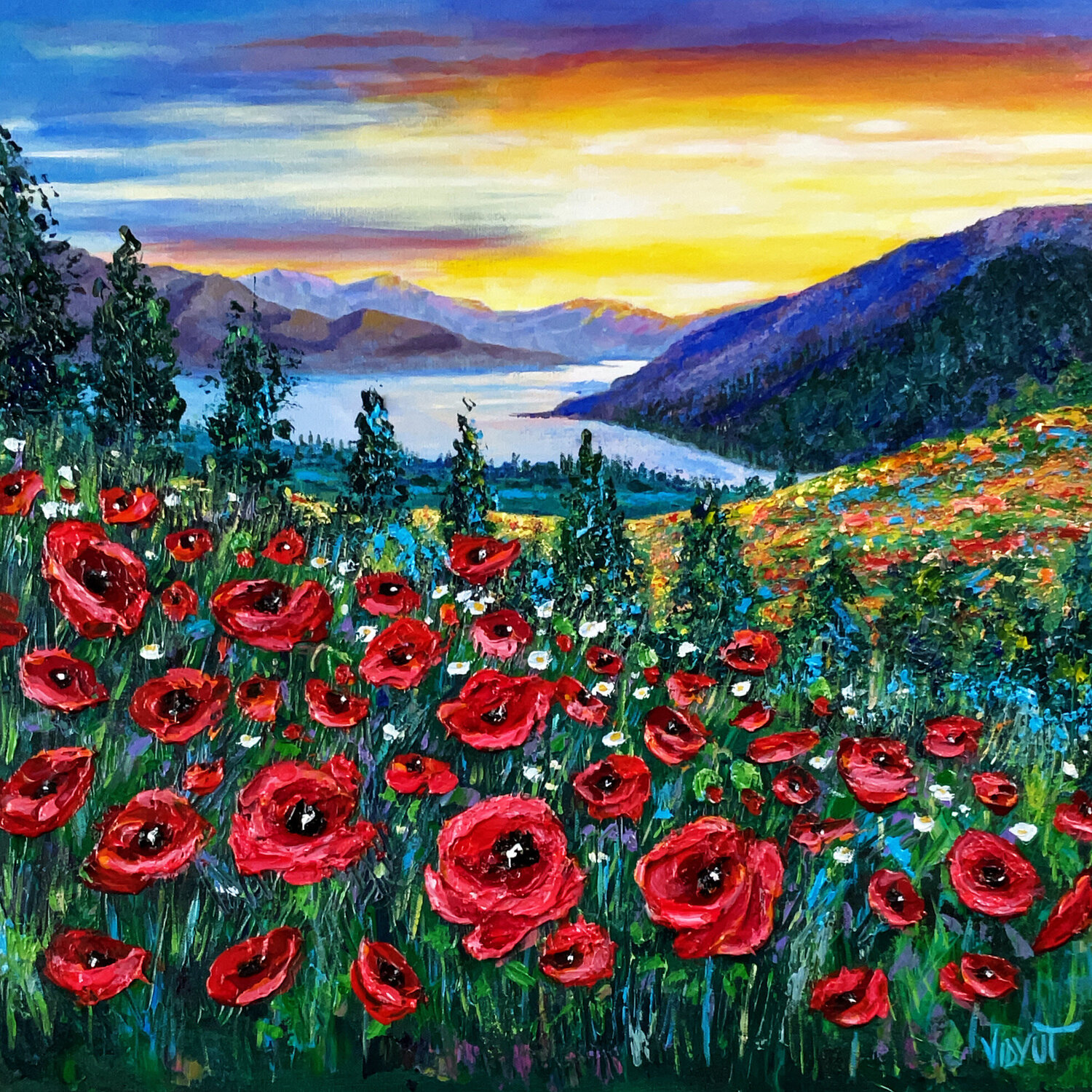 The Painted Valley vidyut Singhal Original painting for sale