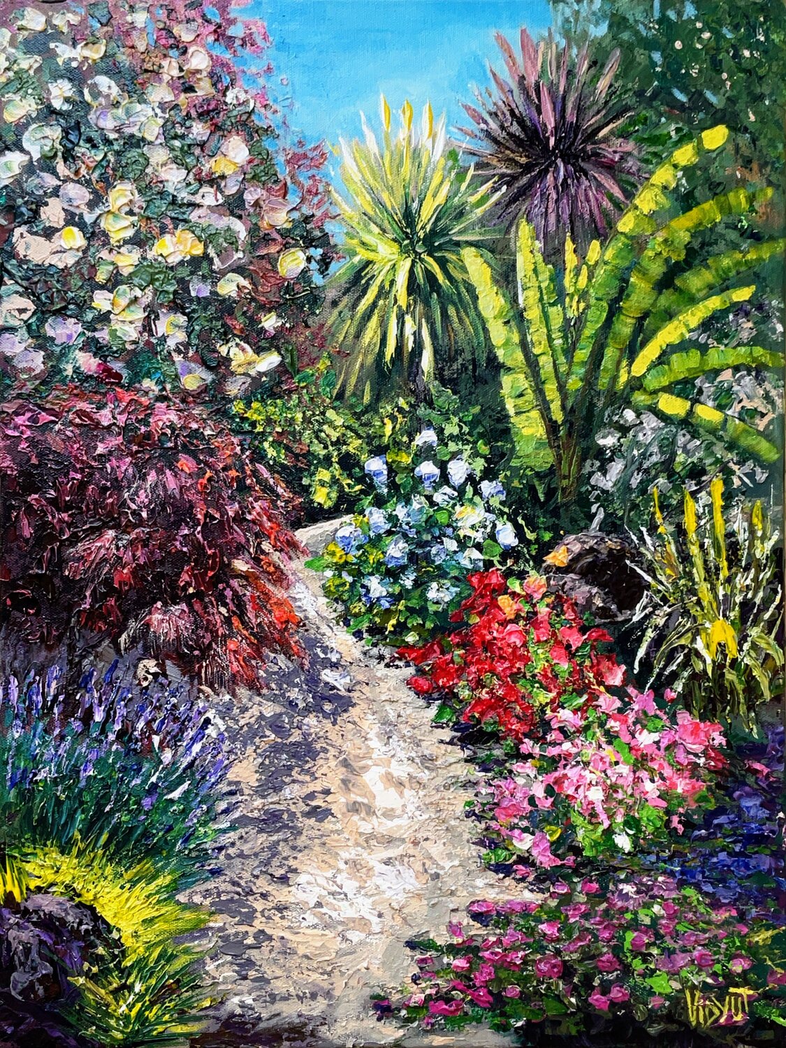 My Blooming Sanctuary vidyut Singhal Original painting for sale