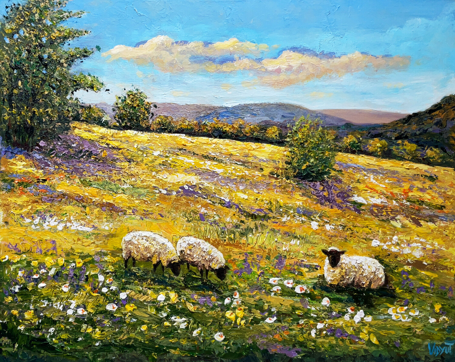 A Quiet, Relaxing Afternoon vidyut Singhal Original painting for sale