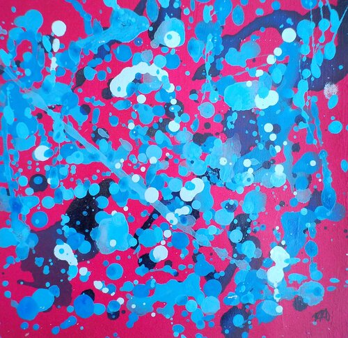 Red said stay blue kept moving 2. by Margie Nottingham, Painting for Sale on Select