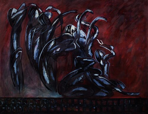 Mourners K-27 by Alexander Chalovsky, Painting for Sale on Select