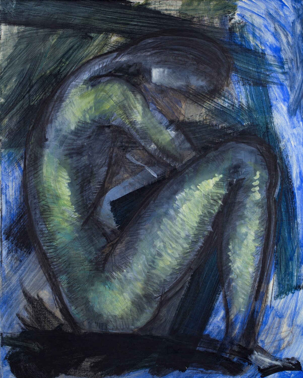 Sitting #2 Alexander Chalovsky Original painting for sale