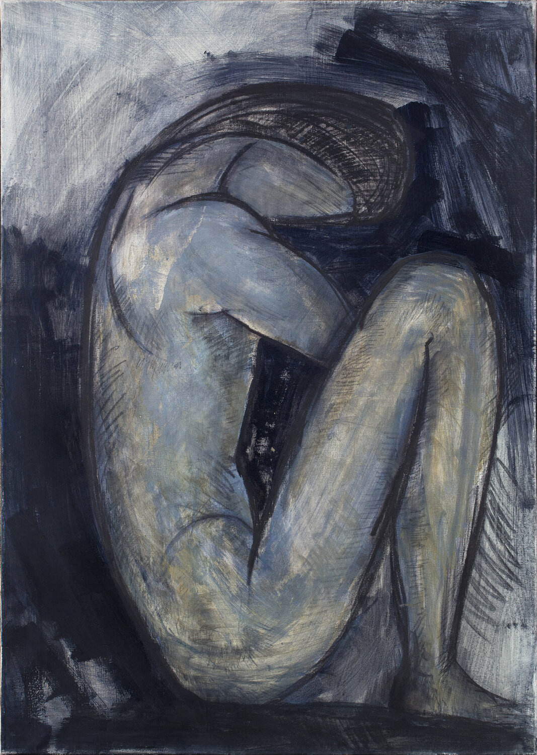 Sitting #4 Alexander Chalovsky Original painting for sale