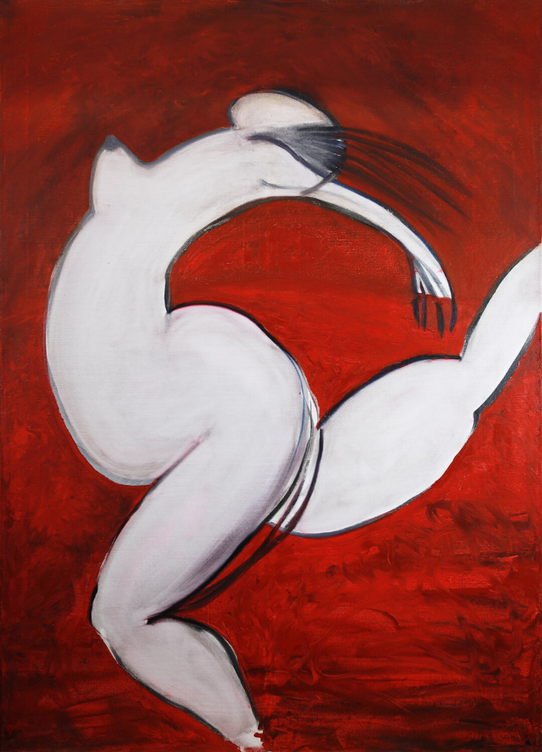 Red Runner Alexander Chalovsky Original painting for sale