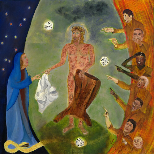 Dixième station : Jésus est dépouillé de ses vêtements by Gérard Thoris, Painting for Sale on Select