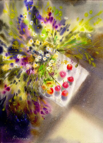 Breath of Summer. watercolor by Alla Prisacar, Painting for Sale on Select