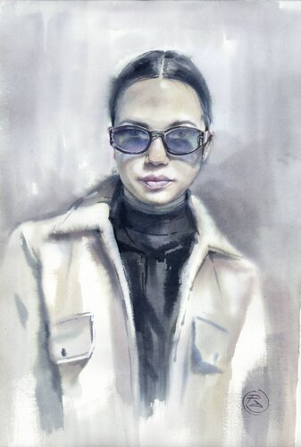 Fashion portrait. by Alla Prisacar, Painting for Sale on Select