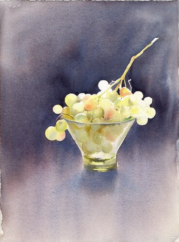 The Glowing Grapes by Alla Prisacar, Painting for Sale on Select