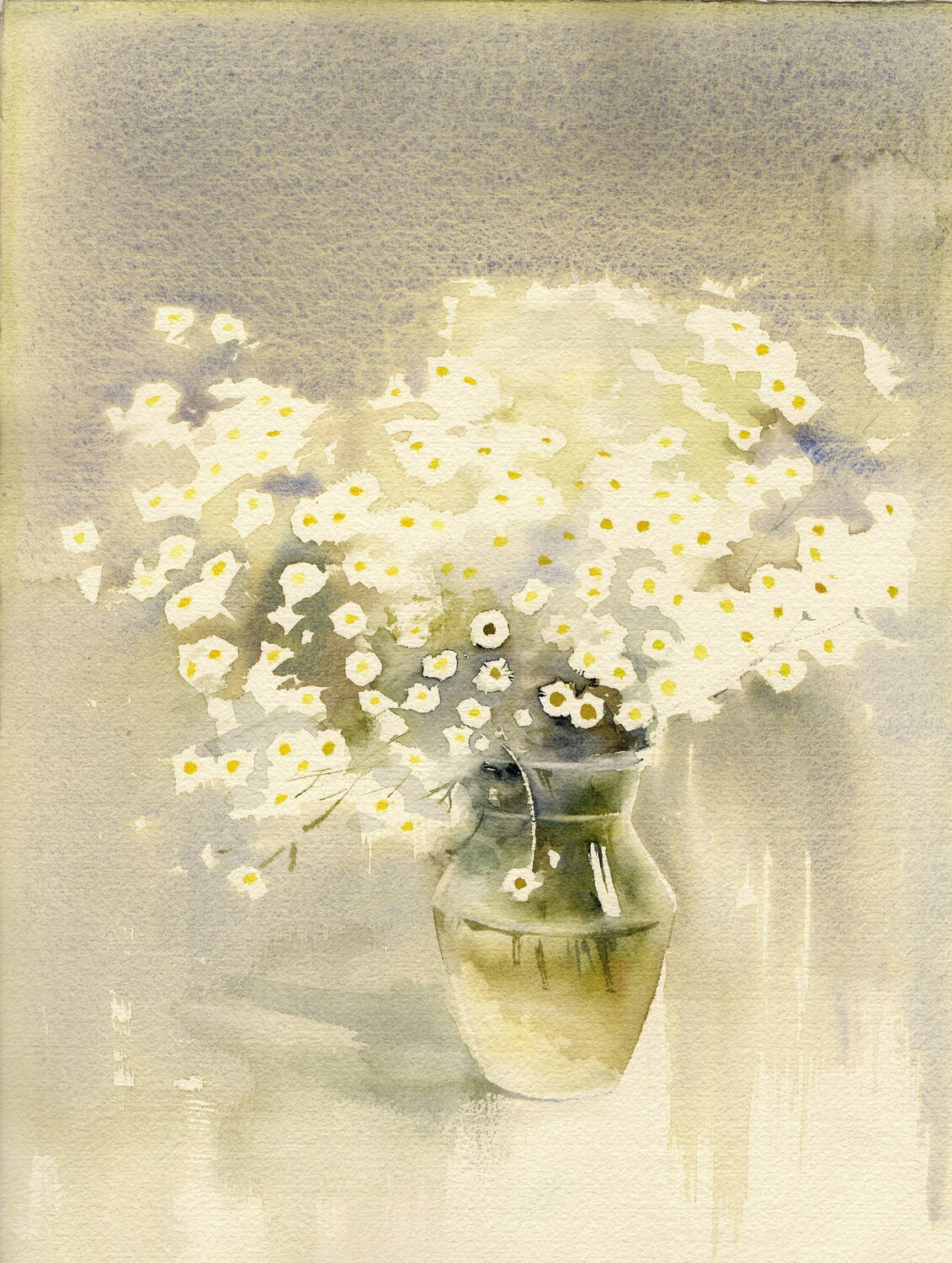 "Crystal Bouquet" Watercolor flowers. Alla Prisacar Original painting for sale