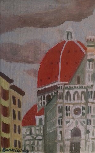 Piazza Duomo a Firenze by BERNARDO BANDINELLI, Painting for Sale on Select