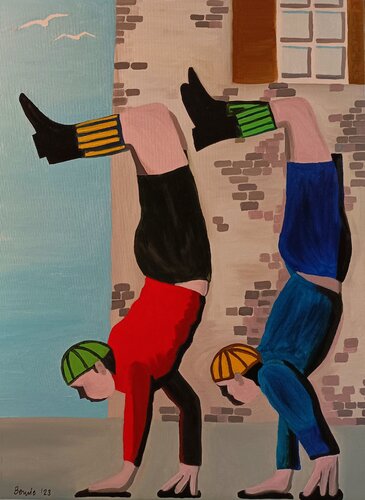 A giro tra amici by BERNARDO BANDINELLI, Painting for Sale on Select