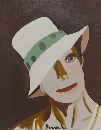 Il cappello bianco by BERNARDO BANDINELLI, Painting for Sale on Select